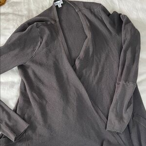 Splendid Textured Knit Top in Gray